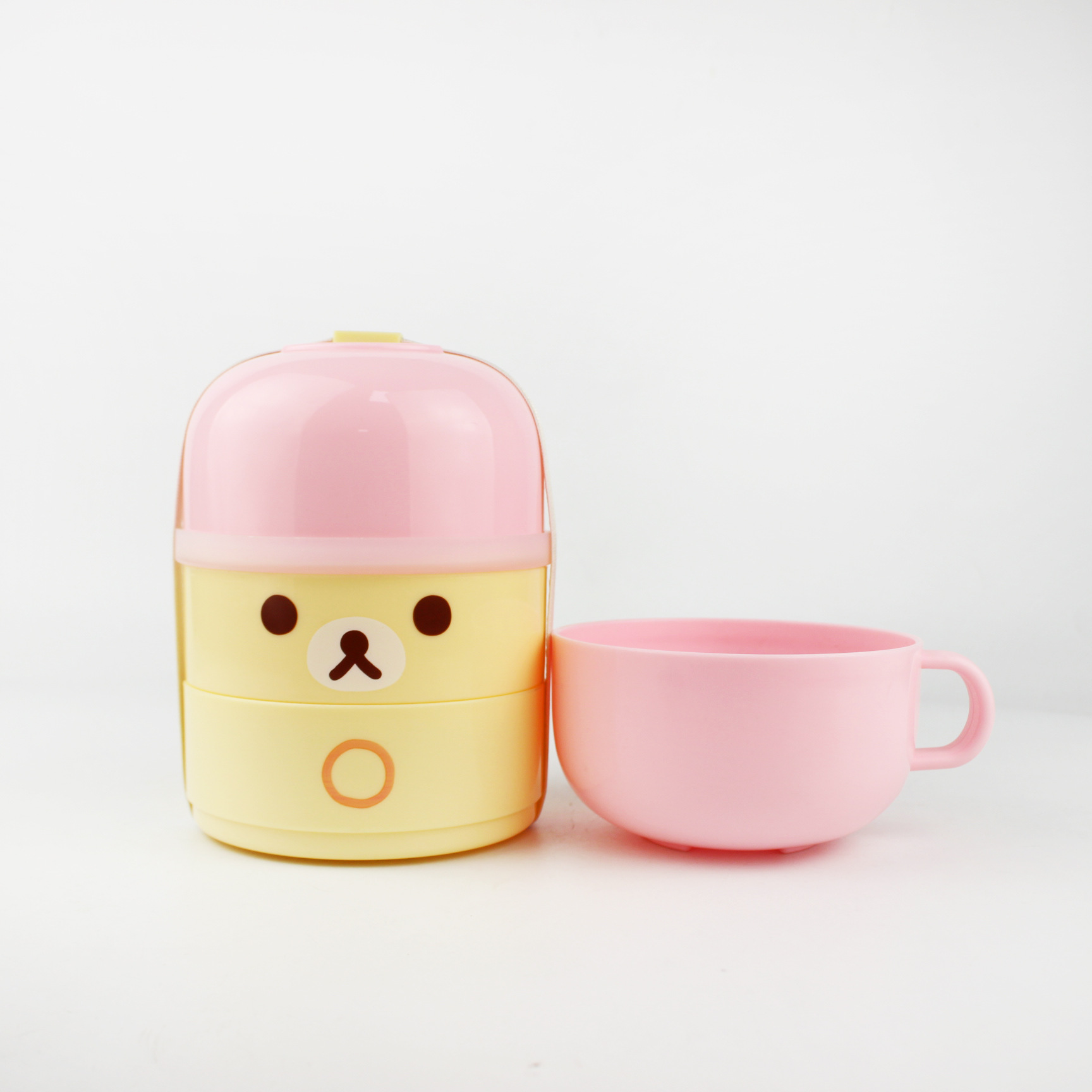 New Creative Doll Lunch Box Handlehold Cute Doll Lunch Box Cartoon Three-Layer Doll Lunch Box Coco Set