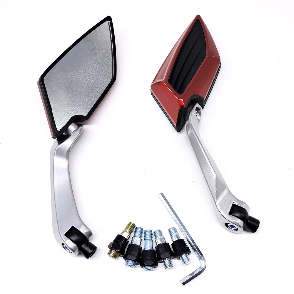 Motorcycle Modified Rearview Mirror, Scooter, Street Car, Moped Rearview Mirror, Reversing Mirror, Rearview Mirror, Diamond-Shaped Reflector