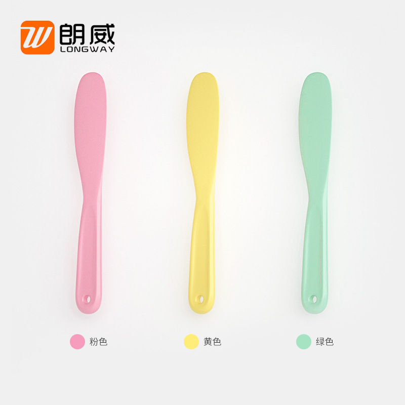 Máscara de macaron de tres colores cuchara de película cuchara de crema salón de belleza máscara de bricolaje herramienta de embalaje máscara raspador