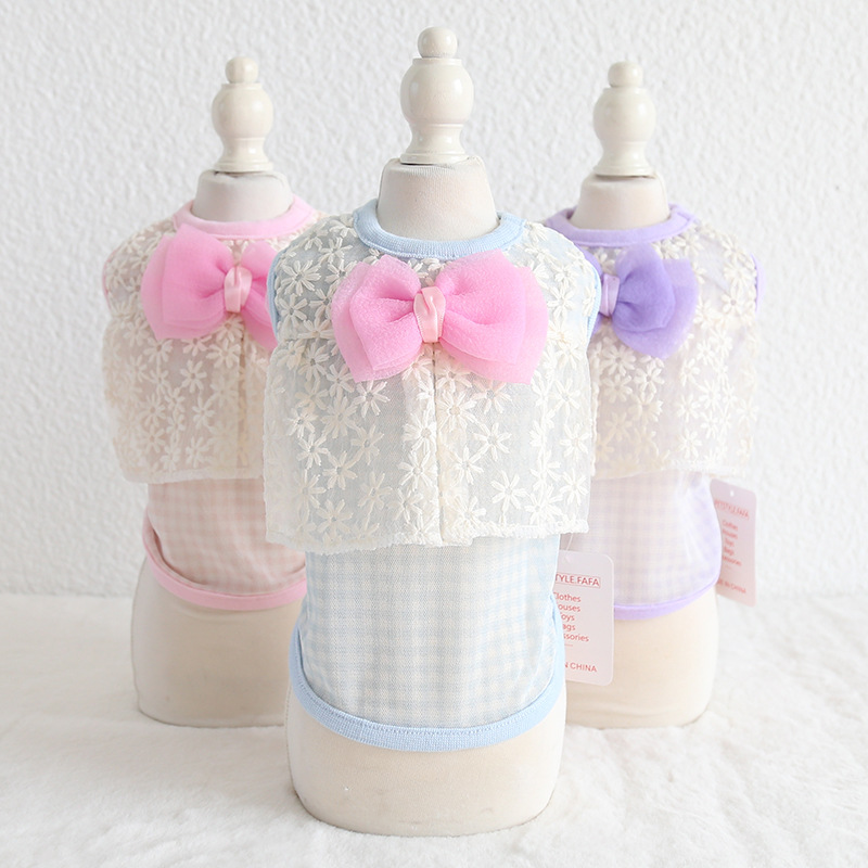 雏菊小格网眼衫