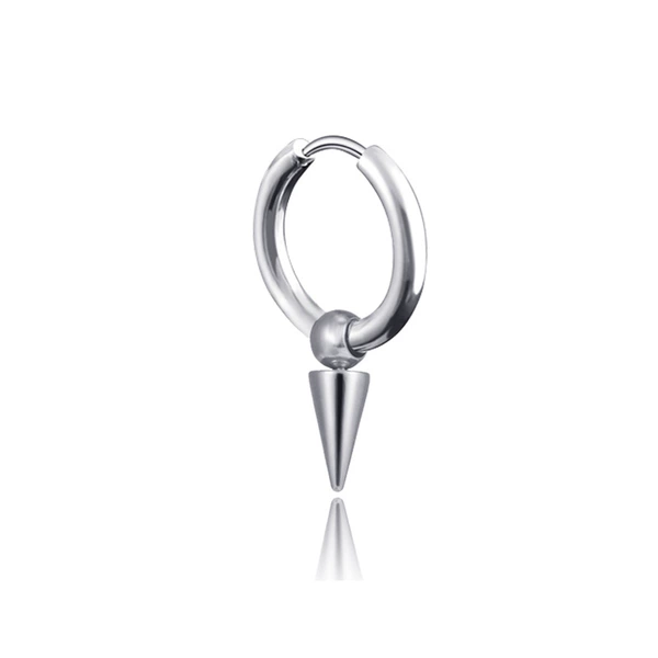 Short steel earrings