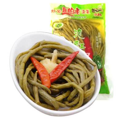 四川特产新繁泡菜老坛酸豆角泡酸豇豆500g*30袋整件