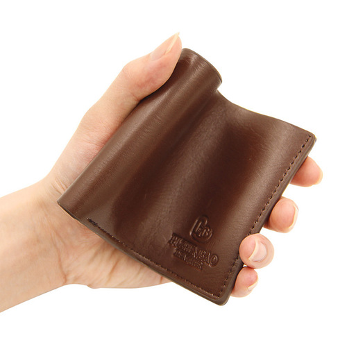 新款时尚男士钱包 短款潮流休闲简约钱包纯色大容量PU零钱皮夹