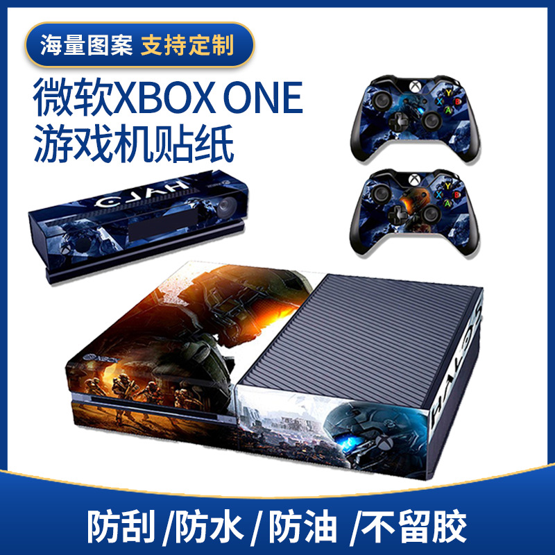 适用微软XBOXONE游戏机贴纸机器战士漫威炫彩保护膜个性化图片