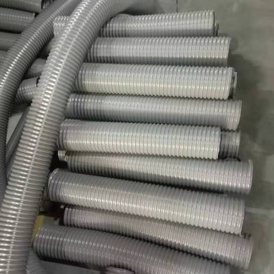 TPU corrugated pipe steel wire corrugated pipe Large caliber High temperature resistance Double-wall corrugated pipe Retardant Bellows