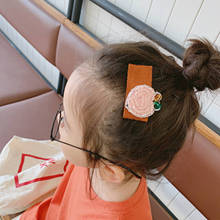 韓國兒童布藝水果發夾頭夾炫雅流行發飾南大門新品水晶水果夾女童