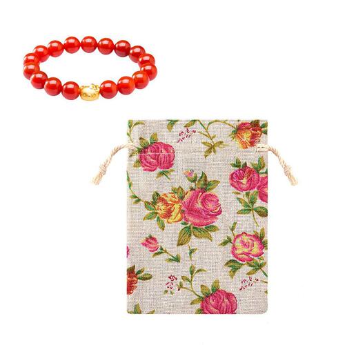 Rose Drawstring Cotton Pouch Jewelry Bag Wedding Party Gift Bag Dragon Boat Festival Mosquito Repellent Sachet Empty Bag
