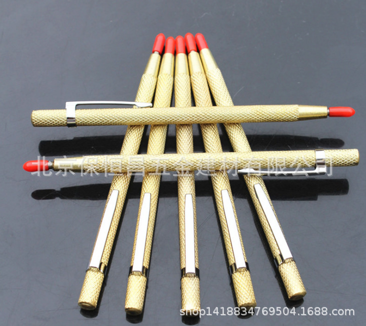 笔式折弯手柄瓷砖划针硬质合金头瓷砖切割钢针刀笔形记号五金工具