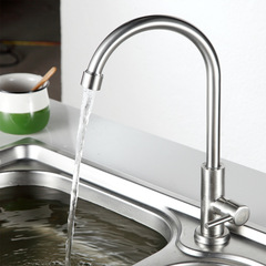 304 Stainless Steel Single Handle Cold Water Pull-out Kitchen Sink Faucet, Single Lever Water Heater Sink Bathroom Wholesale