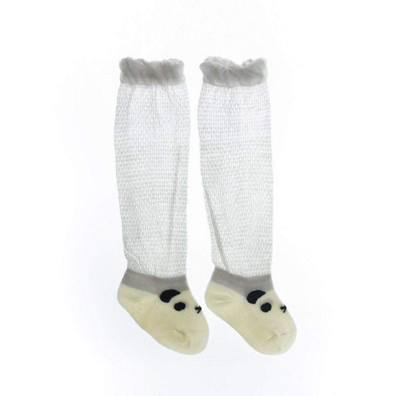Medias de bebé verano fino sobre la rodilla algodón peinado recién nacido bebé medias altas sin hueso boca suelta calcetines de los niños