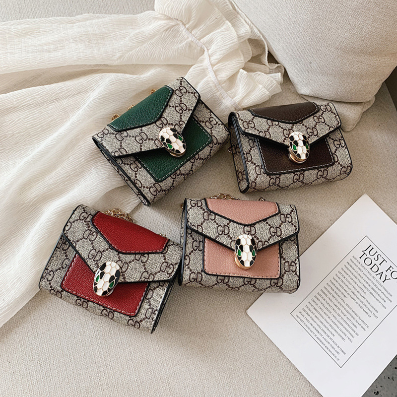 Children's Bags 2019 new pattern Simplicity personality fashion Diagonal package Female baby Western style Versatile Accessories Small change Small bag