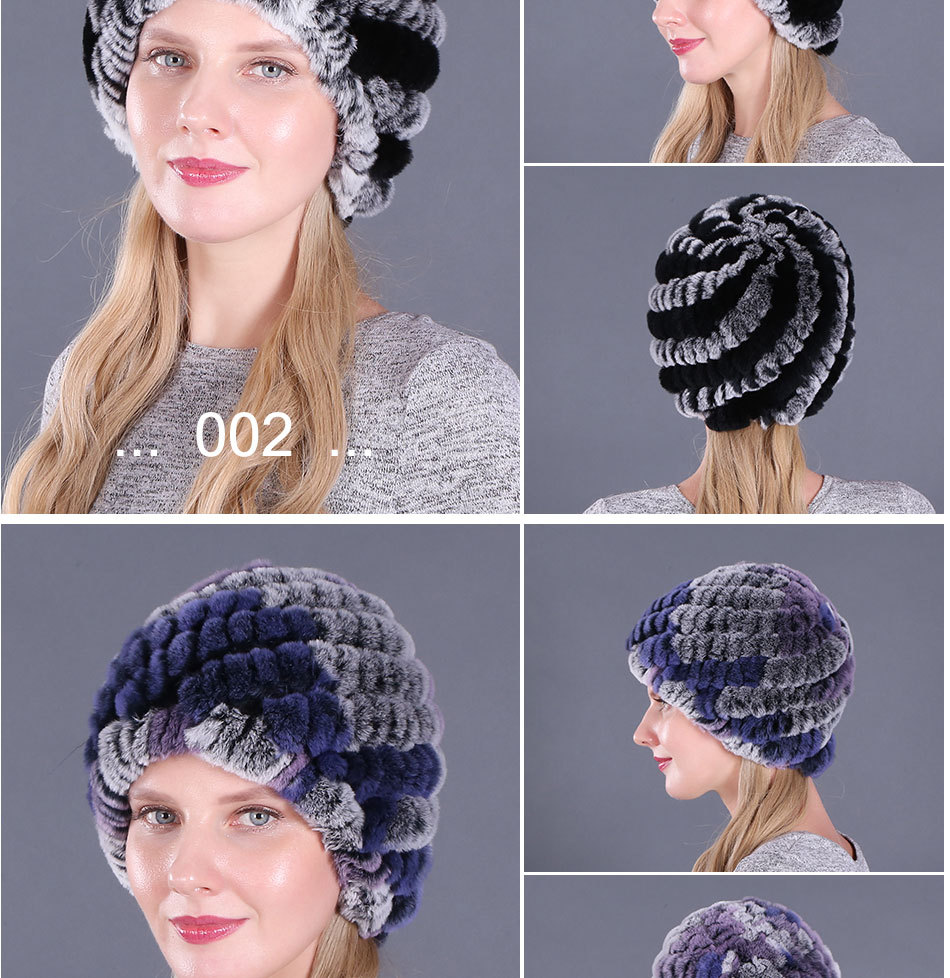 Mujeres Moda Raya Aleros Planos Sombrero De Beanie display picture 2