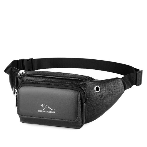 Kangaroo waist bag men's mobile phone waist bag hanging bag seniors mobile phone waist bag crossbody chest bag sports shoulder bag business bag