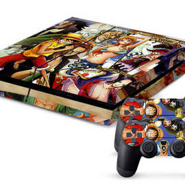 欧美热销PS4游戏机贴纸 时尚海贼王漫威保护膜 skin 个性化图片