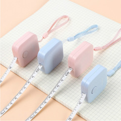 Mini tape measure, candy-colored telescopic ruler, measuring measurements, height, small round ruler, leather ruler, meter ruler, soft ruler