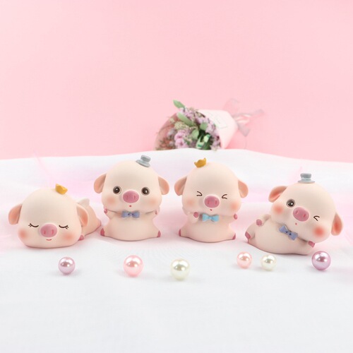 nis style creative cute pet pig baking cake decorations birthday gifts car interior decoration ornaments