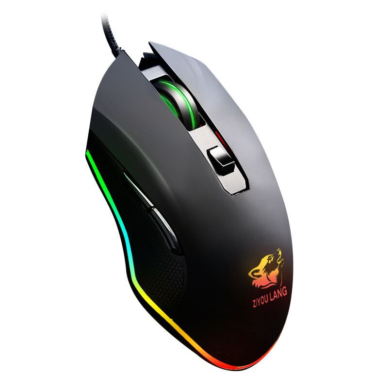 跨境自由狼V1游戏鼠标有线宏定义电竞发光电脑机械鼠标mouse - 6