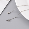 S925 Sterling Silver Xingyue Ear line the republic of korea temperament have more cash than can be accounted for star Moon Asymmetry Easy Allergy Earrings Jewelry