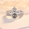 Small design fashionable one size ring, light luxury style, on index finger