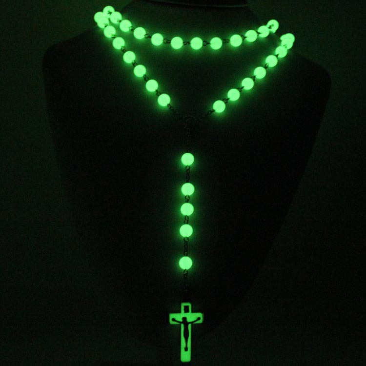 Pendant Necklace, Rosary Classification Retro Simple Style Cross Arylic Alloy Pendant Necklaces Wholesale