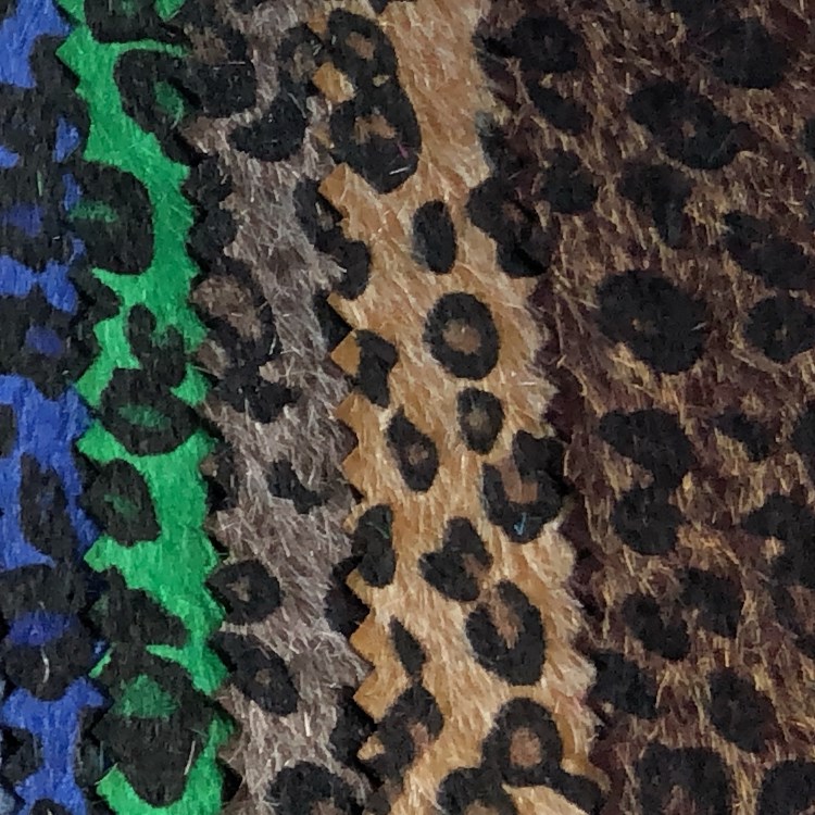 厂家直销 仿马毛面料马毛豹纹马毛豹纹料鞋材箱包面料