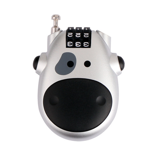 Yifeng Cartoon Cow Telescopic Wire Rope Cable Code Lock Suitcase Car Clothes Sled Motorcycle Helmet Lock