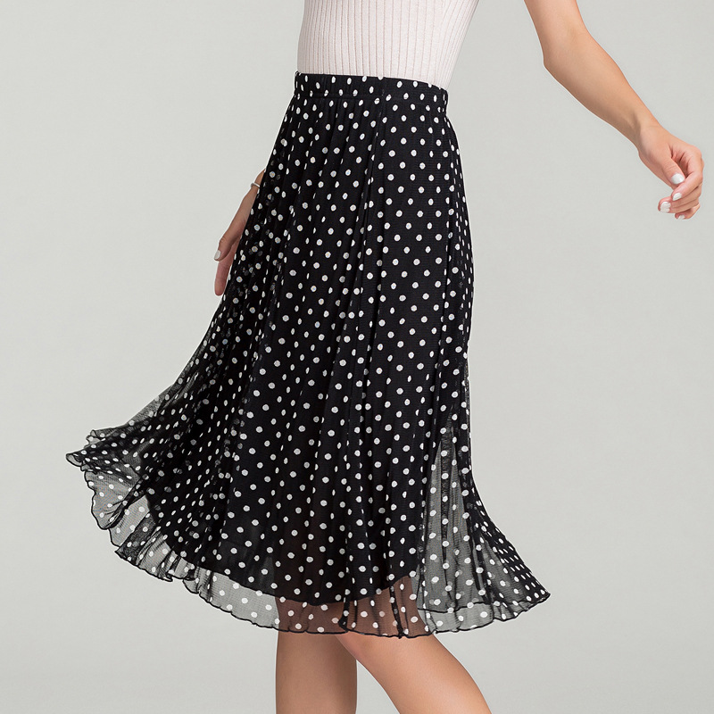 A Line Midi Skirt 100 Silk Double Layer Floral Print Lightweight Elegant for Spring Summer Events Wholesale