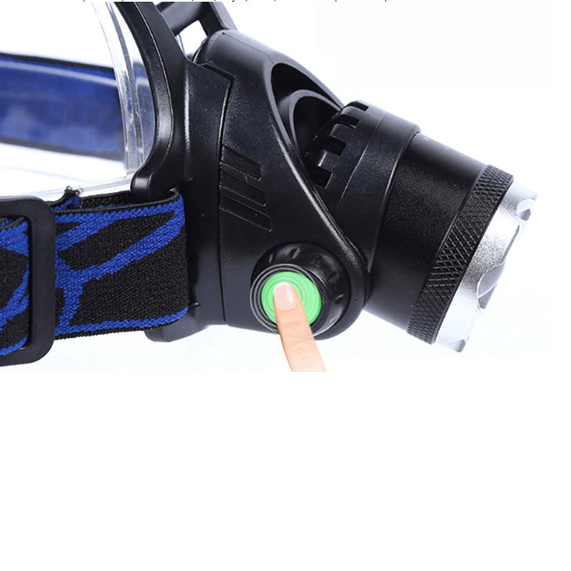 跨境热销V9强光头灯头戴式变焦高亮T6头灯锂电池led防水头灯现货