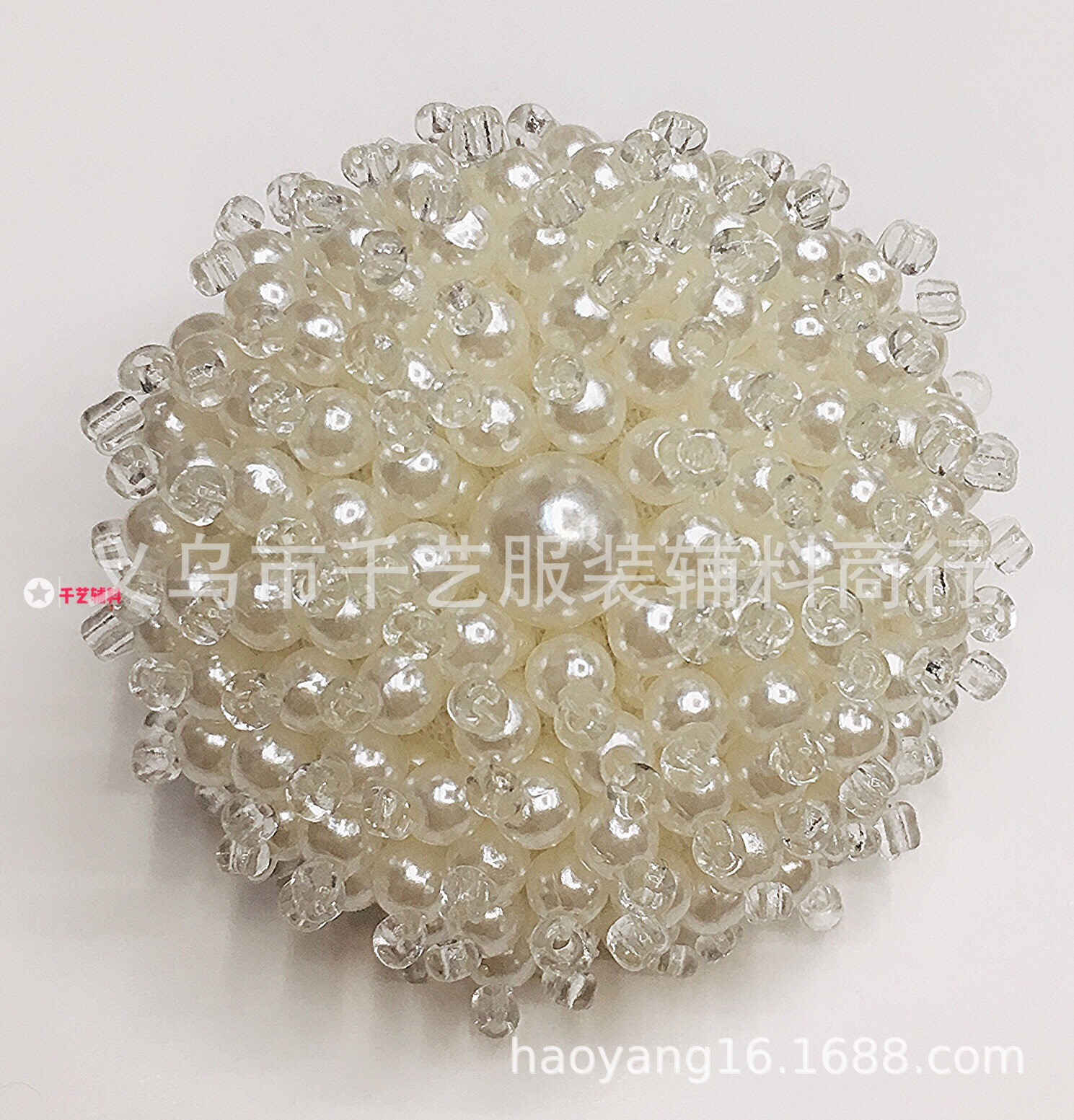 手工订珠纽扣,中国结珠纽，,订珠包扣,DIY耳环配件