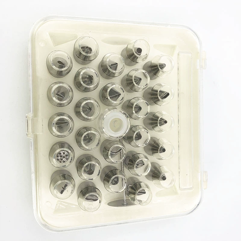 304 бесшовная Кондитерская насадка из нержавеющей стали, 28 шт., инструмент для кремового теста, костюм насадок для торта