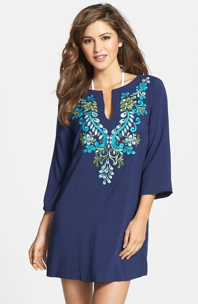 WOLFF Classy Chiffon Falten Strand Bikini Bluse - Image 1