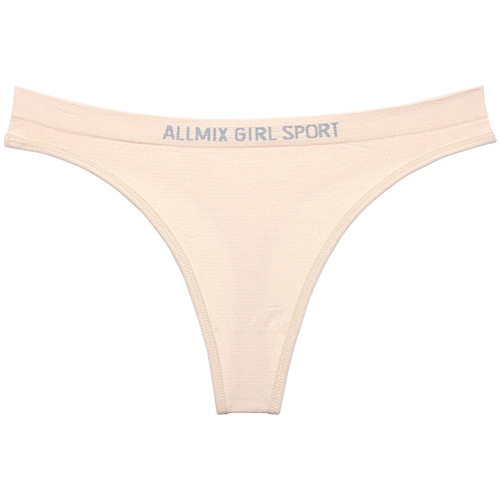 Foreign trade European and American style underwear sexy seamless sports fitness letters wide waist low waist seamless briefs thong