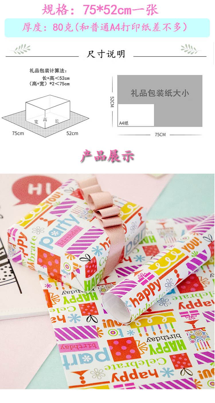 卡通包装纸详情2
