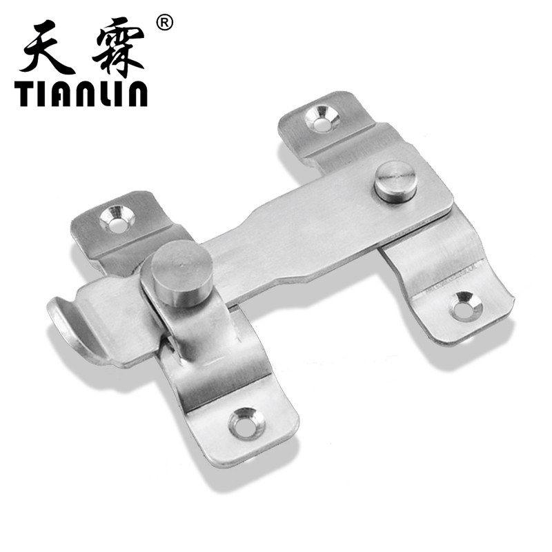 荐 加厚不锈钢插销门扣门栓搭扣防盗门扣门锁扣插栓配螺丝|ru