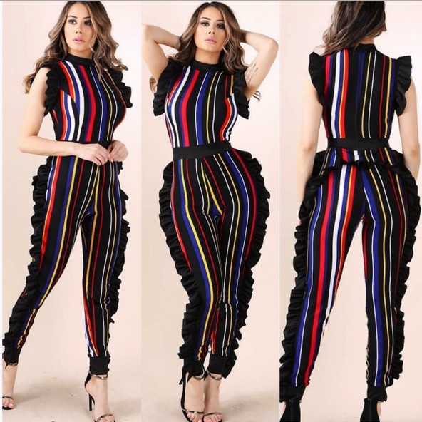 2018 autumn new fashion jumpsuit cross-b...