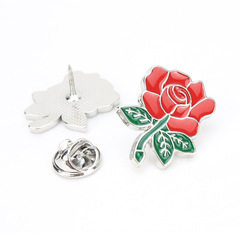 Cartoon Creative Fashion Plant Rose Pin Flower Brooch Metal Painting Oil Enamel Pin Clothing Accessory