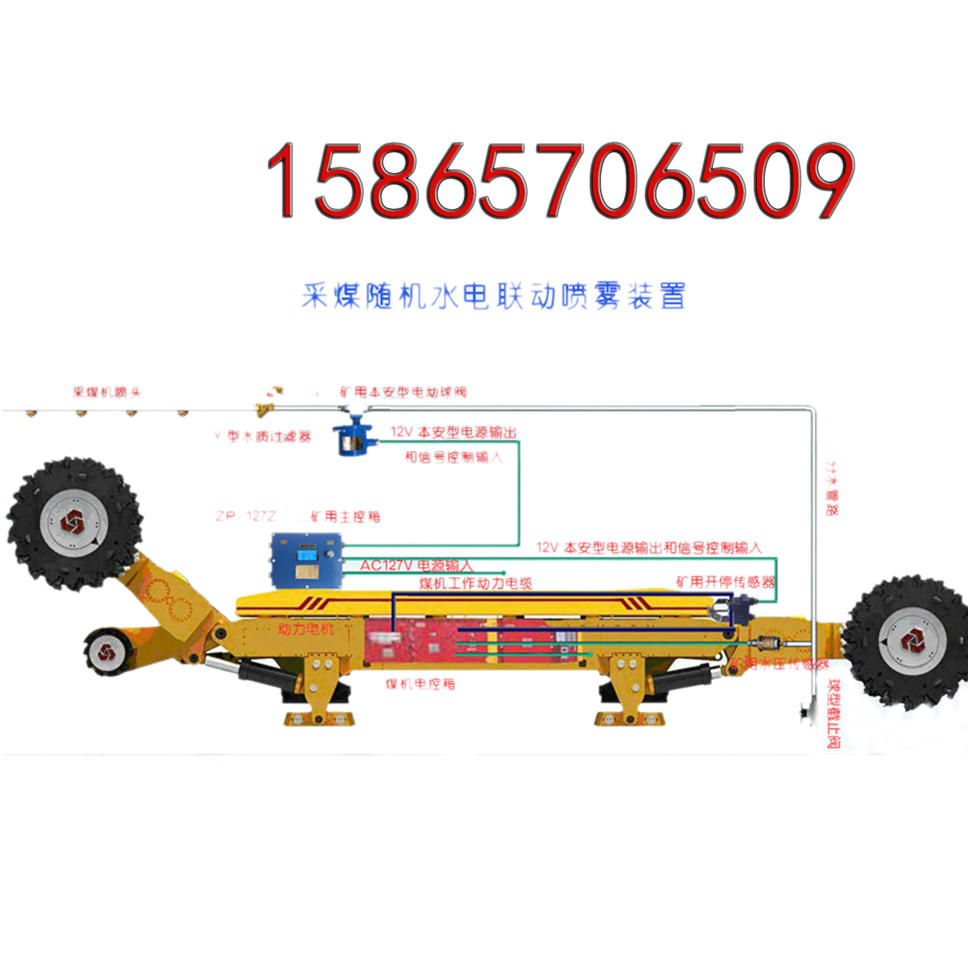 ZP127液压综采工作面支架自动喷雾降尘装置系统 采煤机移架喷雾