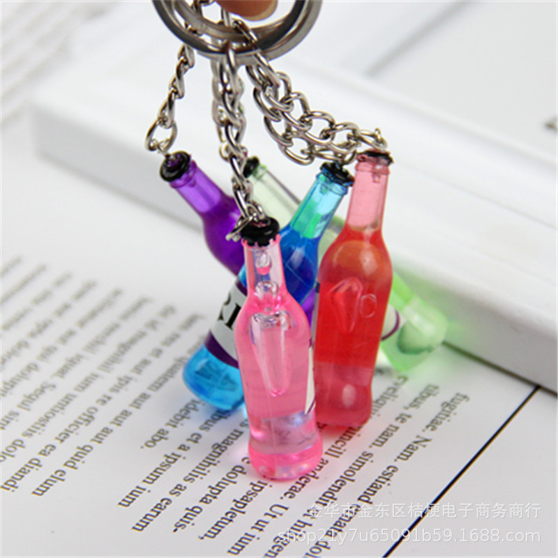 Creative Simulated Cocktail Bottle Keychain Pendant, Simulated Red Wine Bottle, Cola Wine Mineral Water Bottle Keychain Creative Simulated Cocktail Bottle Keychain Pendant, Simulated Red Wine Bottle, Cola Wine Mineral Water Bottle Keychain