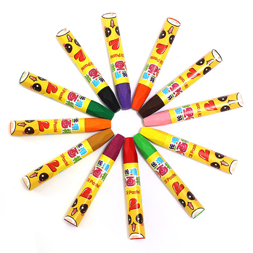 Factory direct sales styling barrel oil pastels 12 colors 24 colors 36 colors children's painting set washable crayons wholesale
