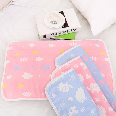 A pair of clothes(2)Sixth floor Jacquard weave Gauze children Pillowcase Cartoon pattern soft Skin-friendly Sweat ventilation