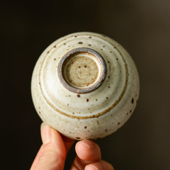 Handmade Japanese-style coarse pottery teacup tea bowl cup single cup large capacity host cup retro Gongfu tea set small teacup