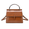Capacious one-shoulder bag, genuine leather