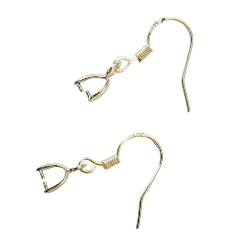 Korean Pearl Jade Pendant 925 Earrings Accessories with Earring Hook Ear Clasp Genuine Gold DIY Earring Accessories