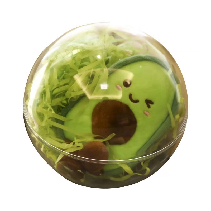 厂家批发新款高透明圣诞球塑料圆球礼品包装永生花韩式花束波波球