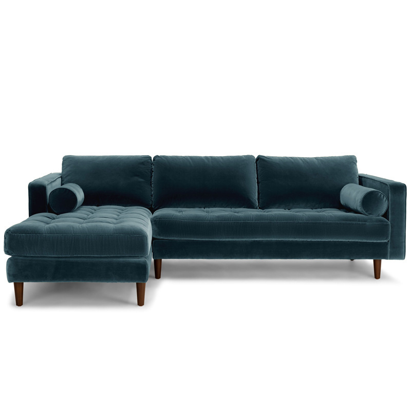 Sofá de estilo nórdico para casa de huéspedes, juego de sofás de tela de terciopelo extraíble y lavable, sofá minimalista de esponja para salas de estar pequeñas y medianas.