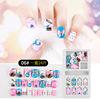 Cartoon nail stickers for manicure, cute fake nails, ready-made product