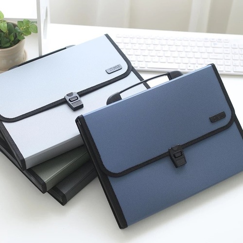 Deli 5556 organ bag 13 grid A4 folder student test paper business document affairs bag conference bag