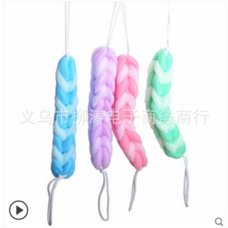 厂家批发大号双色浴条80g舒服柔软多泡泡搓背搓澡浴刷沐浴条