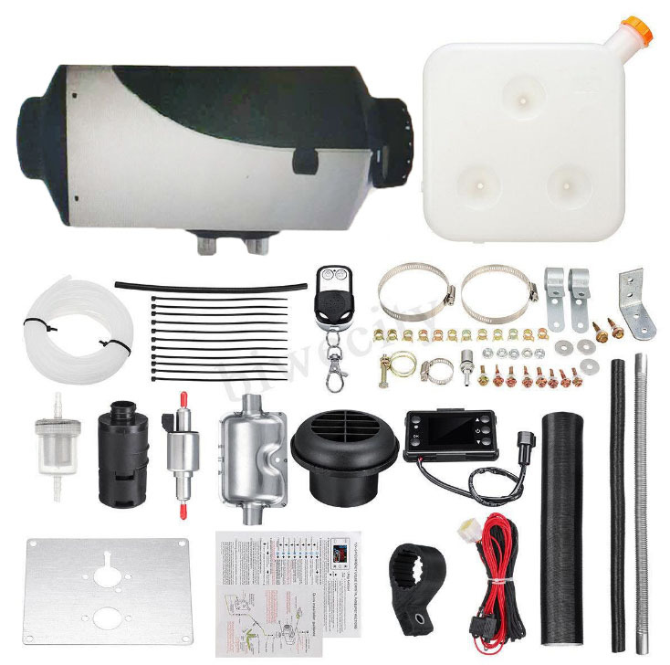 數碼可定時鋁合金駐車加熱器汽車空調柴暖燃油暖風機柴油車取暖器