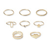 Brand ring with pigtail, set, European style, simple and elegant design